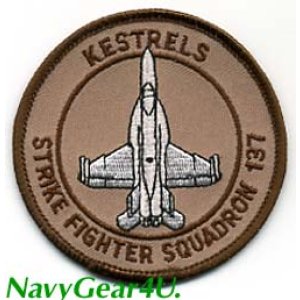 画像: VFA-137 KESTRELS F/A-18Eショルダーバレットパッチ（デザート）