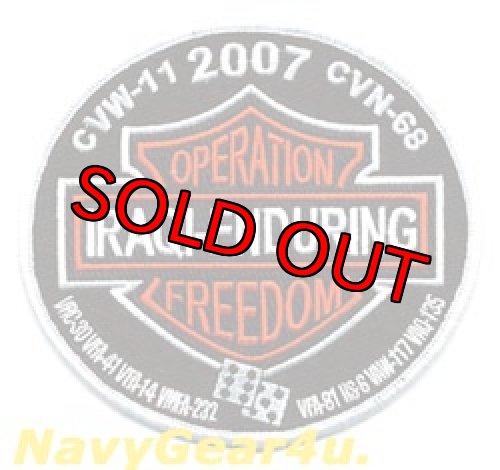 画像1: CVW-11/CVN-68 OIF 2007クルーズ記念パッチ（デッドストック）