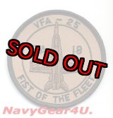 画像: VFA-25 FIST OF THE FLEET F/A-18Cショルダーバレットパッチ（デザート）