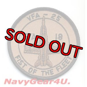画像: VFA-25 FIST OF THE FLEET F/A-18Cショルダーバレットパッチ（デザート）