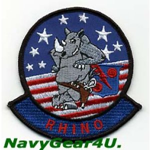 画像: VFA-11 RED RIPPERS RHINOショルダーマスコットパッチ(デッドストック)