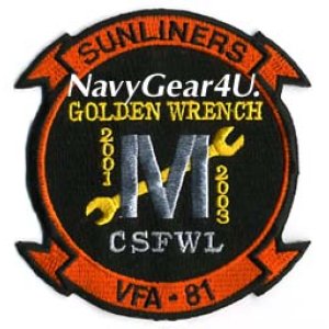 画像: VFA-81 SUNLINERS 2001-03ゴールデンレンチアワード受賞記念パッチ