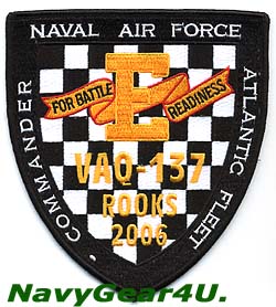 画像1: VAQ-137 ROOKS 2006年バトルＥアワード受賞記念パッチ（デッドストック）