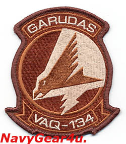 画像1: VAQ-134 GARUDAS部隊パッチ（デザートVer.1/ベルクロ有無）