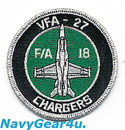 画像1: VFA-27 ROYAL MACES THROWBACK F/A-18ショルダーバレットパッチ（CHARGERS Ver./ベルクロ有無）