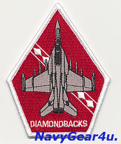 画像1: VFA-102 DIAMONDBACKS F/A-18F ショルダーパッチ（ダイヤモンドストライプVer./ベルクロ有無）