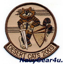 画像1: VF-154 BLACK KNIGHTS DESERT CATS 2003 OIF作戦記念ショルダーパッチ(ベルクロ有無）