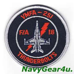 画像1: VMFA-251 THUNDERBOLTS F/A-18Cショルダーバレットパッチ（ベルクロ有無）
