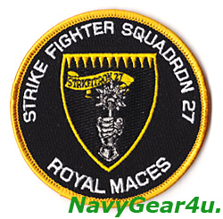 画像1: VFA-27 ROYAL MACES NWUユニフォーム用部隊パッチ（ラウンド/ベルクロ有無）