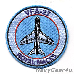 画像1: VFA-27 ROYAL MACES A-7E THROWBACKショルダーバレットパッチ（NEW Ver/ベルクロ有無）