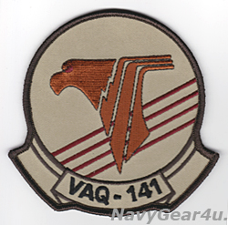 画像1: VAQ-141 SHADOWHAWKS部隊パッチ（デザートNEW Ver./ベルクロ有無）