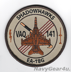 画像1: VAQ-141 SHADOWHAWKS EA-18Gショルダーバレットパッチ（デザート/ベルクロ有無）