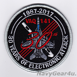 画像1: VAQ-141 SHADOWHAWKS 部隊創設30周年記念ショルダーバレットパッチ（ベルクロ有無）