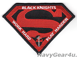 画像1: VFA-154 BLACK KNIGHTS SUPER"S"マスコットパッチ（ベルクロ有無）