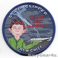 画像1: U.S.NAVY C-40A CLIPPER CREW CHIEFパッチ（ベルクロ有無）