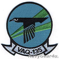 画像1: VAQ-135 BLACK RAVENS 部隊パッチ（現行Ver./ベルクロ有無）