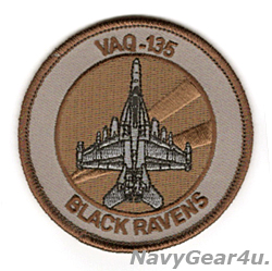 画像1: VAQ-135 BLACK RAVES EA-18Gショルダーバレットパッチ（現行デザート/ベルクロ有無）