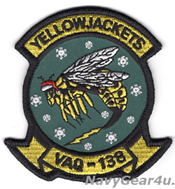 画像1: VAQ-138 YELLOW JACKETS HOLIDAY部隊パッチ(ベルクロ有無）