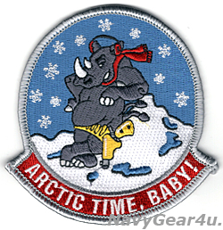 画像1: VFA-211 FIGHTING CHECKMATES アラスカ展開記念ARCTIC TIME,BABY!ショルダーマスコットパッチ（ベルクロ有無）