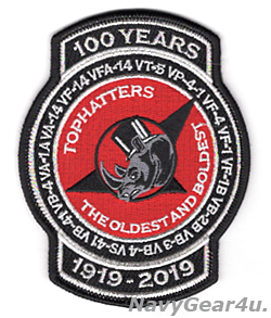 画像1: VFA-14 TOPHATTERS部隊創設100周年記念部隊パッチ（Ver.2/ベルクロ有無） 