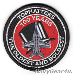 画像1: VFA-14 TOPHATTERS部隊創設100周年記念ショルダーパッチ（ver.2/ベルクロ有無） 
