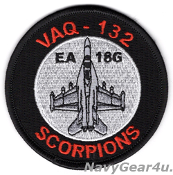 画像1: VAQ-132 SCORPIONS EA-18Gショルダーバレットパッチ（ベルクロ有無）