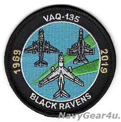 画像1: VAQ-135 BLACK RAVENS 2019部隊創設50周年記念ショルダーパッチ（ベルクロ有無）