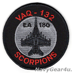 画像1: VAQ-132 SCORPIONS EA-18Gショルダーバレットパッチ（現行Ver./ベルクロ有無）