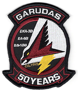 画像1: VAQ-134 GARUDAS 2019部隊創設50周年記念部隊パッチ（ベルクロ有無）
