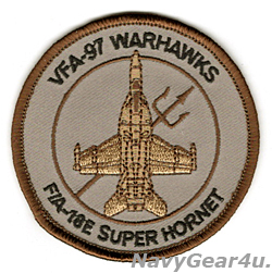 画像1: VFA-97 WARHAWKS F/A-18Eショルダーバレットパッチ（デザートVer.2）