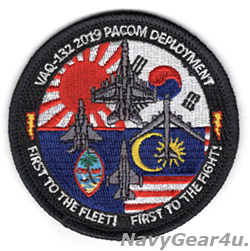 画像1: VAQ-132 SCORPIONS 2019 PACOMディプロイメント記念ショルダーパッチ（ベルクロ有無）