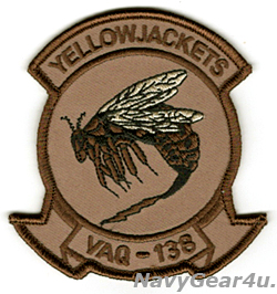 画像1: VAQ-138 YELLOW JACKETS部隊パッチ（デザート現行Ver./ベルクロ有無）