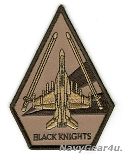 画像1: VFA-154 BLACK KNIGHTS F/A-18Fショルダーパッチ（NEWデザートカラー/ベルクロ有無）