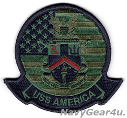 画像1: LHA-6 USSアメリカ部隊パッチ（ジャケット/フライトスーツ用サブデュード/ベルクロ有無）