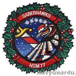 画像1: HSM-77 SABERHAWKS HOLIDAY部隊パッチ（ベルクロ有無）