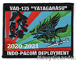 画像1: VAQ-135 BLACK RAVENS"YATAGARASU" INDO-PACOM ディプロイメント2020-2021記念パッチ