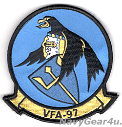 画像1: VFA-97 WARHAWKS 部隊パッチ（NEW F-35C Ver./ベルクロ有無）