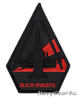 画像1: VFA-154 BLACK KNIGHTS F/A-18Fショルダーパッチ（ブラックアウトVer./ベルクロ有無）