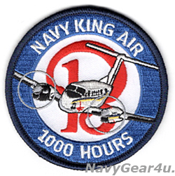 画像1: NAVY KING AIR UC-12 HURON 1000飛行時間達成記念ショルダーパッチ（ベルクロ有無）