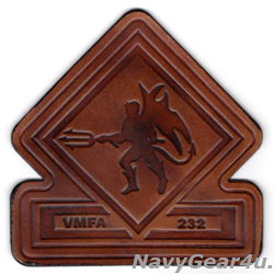 画像1: VMFA-232 RED DEVILS革製部隊パッチ（レザーパッチ） 