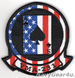 画像1: VMA-231 ACE OF SPADES USA部隊パッチ（建国記念Ver./ベルクロ付き）