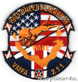 画像1: VMFA-211 WAKE ISLAND AVENGERS HMSクイーン・エリザべス展開記念部隊パッチ（ベルクロ付き）