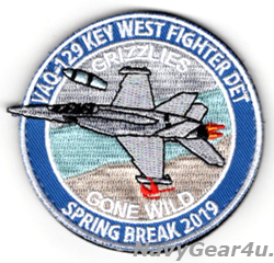 画像1: VAQ-129 VIKINGS キーウエストファイターDET 2019記念ショルダーパッチ（ベルクロ付き）