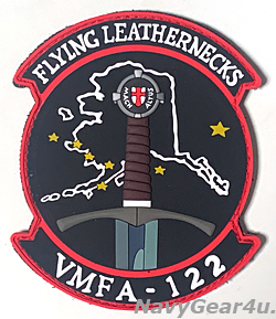 画像1: VMFA-122 THE FLYING LEATHERNECKS RED FLAG ALASKA 22-1参加記念 PVC部隊パッチ（ベルクロ付き）