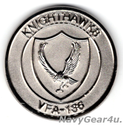 画像1: VFA-136 KNIGHT HAWKSチャレンジコイン（デッドストック）