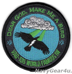 画像1: VAQ-135 BLACK RAVENS "DEAR GOD,MAKE ME A BIRD"ショルダーバレットパッチ（ベルクロ有無）