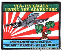 画像1: VFA-115 EAGLES LIVING THE ADVENTUREパッチ（ベルクロ有無）