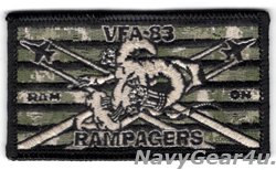 画像1: VFA-83 RAMPAGERS NWUユニフォームパッチ（Ver.2/ベルクロ有無）