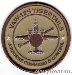 画像1: VAW-125 TIGERTAILS NEW E-2Dショルダーバレットパッチ（デザート/ベルクロ有無）