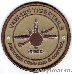 画像1: VAW-125 TIGERTAILS E-2Dショルダーバレットパッチ（デザート/ベルクロ有無）